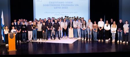 Na mladih šport stoji. Naj športnika Kamnika za leto 2022 Lovro Planko in Tjaša Vrtačič ter ekipa odbojkaric Calcit volleya (42)